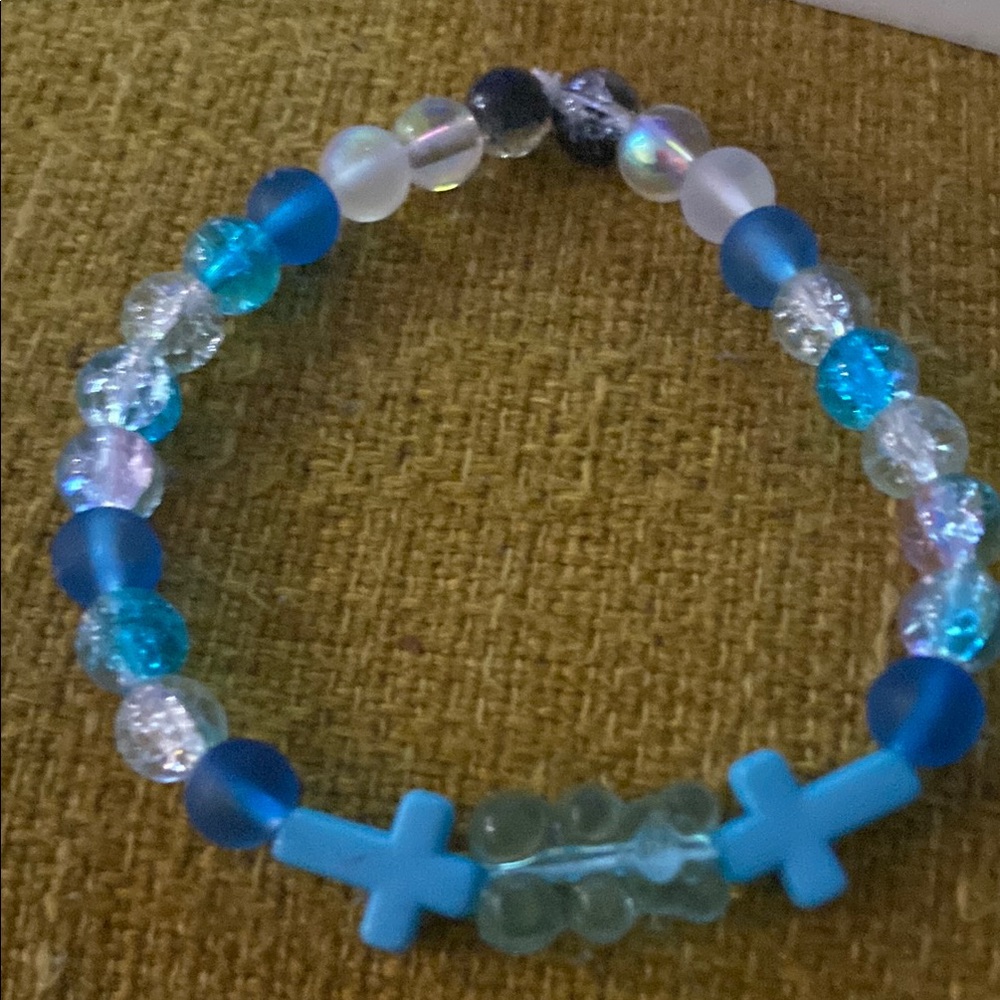 Kids Blue Beaded Bracelet